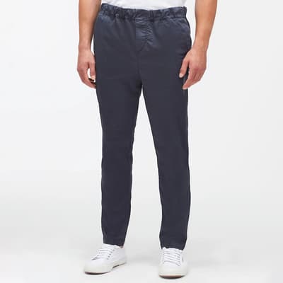 Charcoal Straight Cotton Blend Chinos