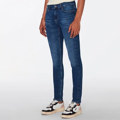 Blue Paxtyn Tapered Stretch Jeans