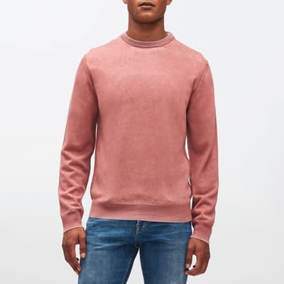 Pink Crew Neck Wool Sweatshirt