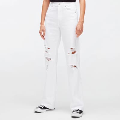 White Tess Distressed Stretch Jeans