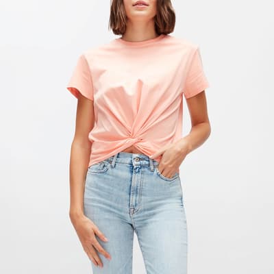 Pale Pink Knotted Cotton Top