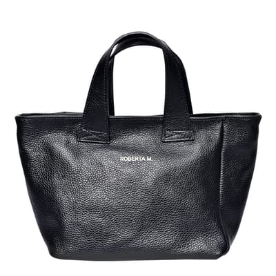 Black Italian Leather Handbag