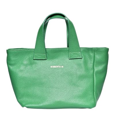 Green Italian Leather Handbag