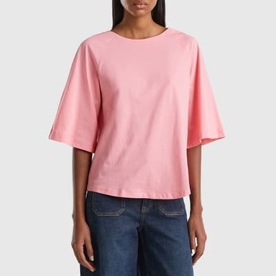 Pink Relaxed Cotton T-Shirt