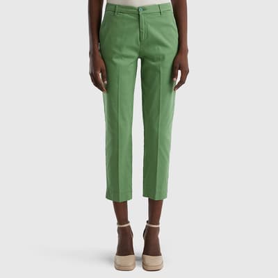 Green Mid Waisted Trousers