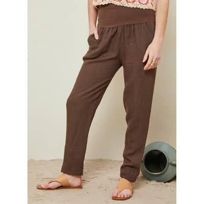 Brown Linen Trousers