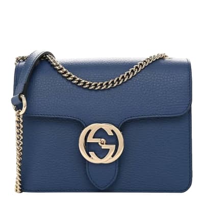 Gucci Blue Interlocking GG Caspian Crossbody/Shoulder Bag