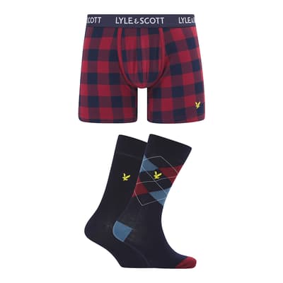 Multi 3 Pack Sock and Boxer Gift Set