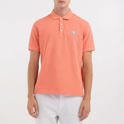 Coral Cotton Pique Polo Shirt