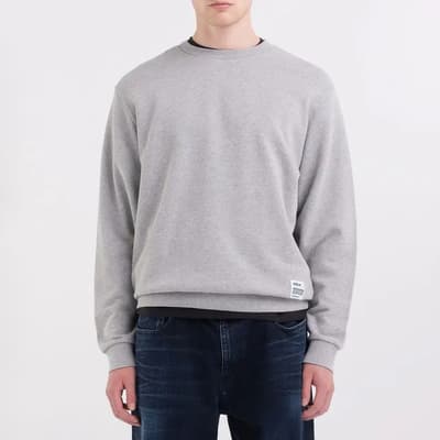 Light Grey Back Logo Cotton Sweatshirt