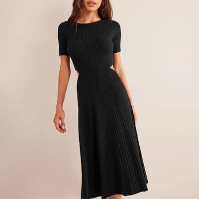 Black Cut Out Knitted Dress
