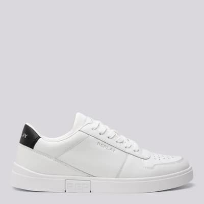 White Leather Court Trainers