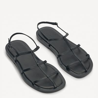 Black Klarisa Leather Sandals