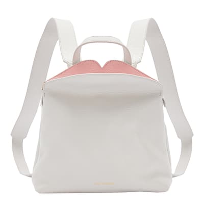 
Grainy Leather Oyster And Dusky Pink Peekaboo Lip Val Backpack