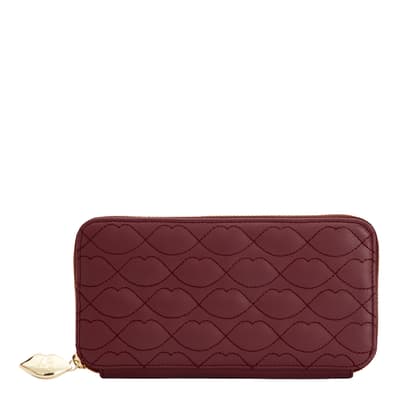 Rosewood Lip Quilted Leather Tansy Wallet