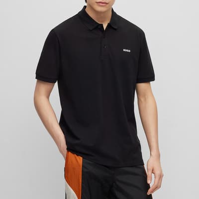 Black Donos Cotton Polo Shirt