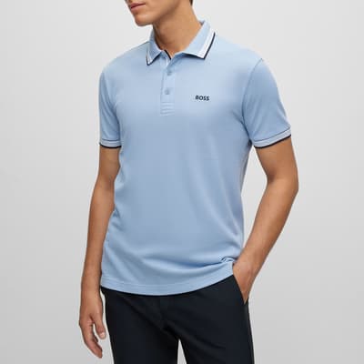 Pale Blue Paddy Cotton Polo Shirt