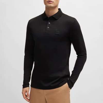 Black Pado Cotton Polo Shirt