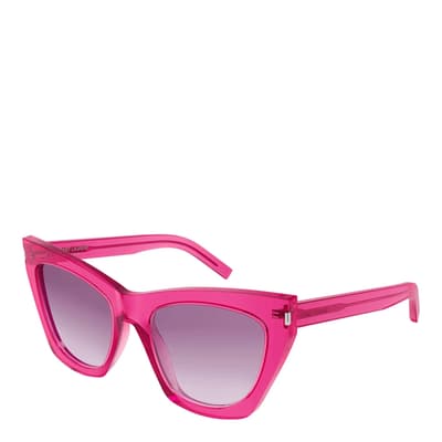Women's Pink Saint Laurent Kate Sunglasses 55mm