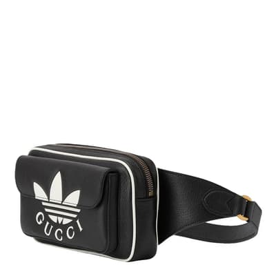 Adidas X Gucci Black Leather Belt Bag