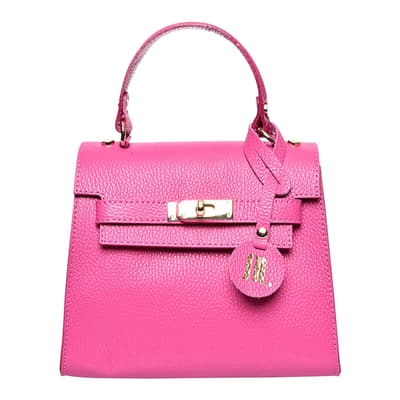 Pink Leather Top Handle