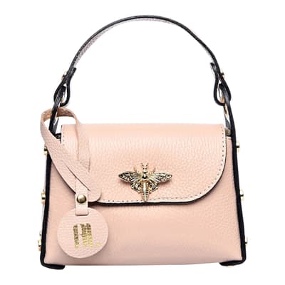 Pink Leather Top Handle Bag