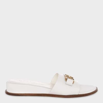 White Beatrix Leather Sandals