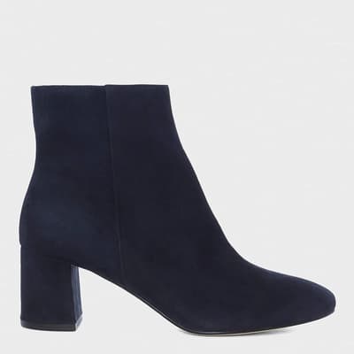 Navy Imogen Leather Boots