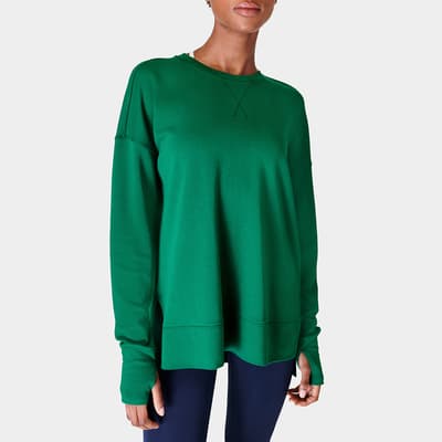 Green After Class Longline Sweatshirt 