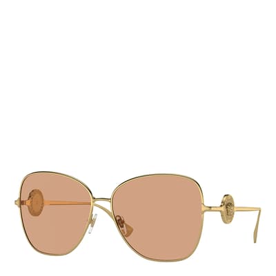 Women's Gold Versace Sunglasses 60mm