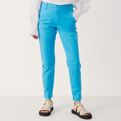 Aqua Blue Soffys Cotton Trouser