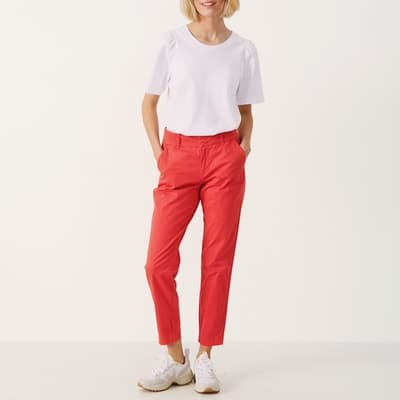 Red Soffys Cotton Trouser