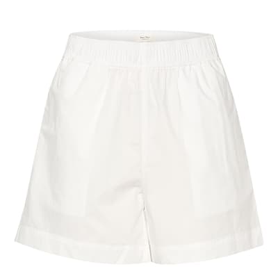 White Alya Cotton Shorts