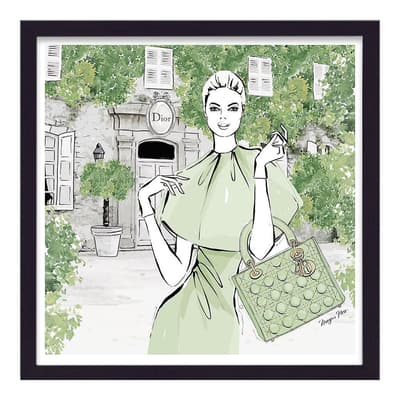Dior French Retreat Green v1 Framed Print