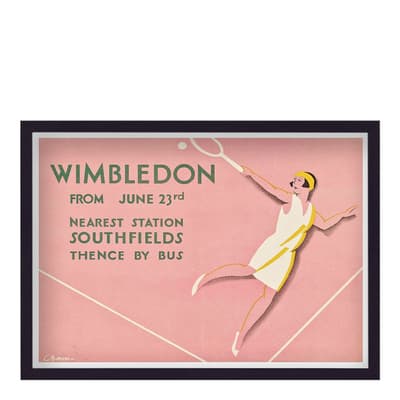 Vintage London Transport Wimbledon Tennis Southfields No5 Framed Print