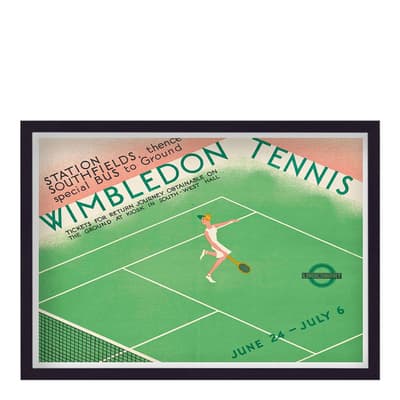Vintage London Transport Wimbledon Tennis Southfields No4 Print
