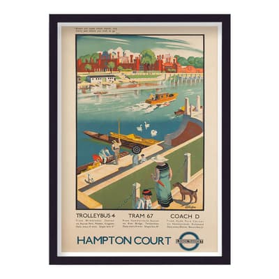Vintage London Transport Hampton Court Framed Print