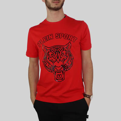 Red Tiger Print T-Shirt