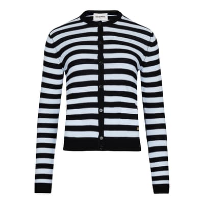 Black/Pale Blue Stripe Cardigan