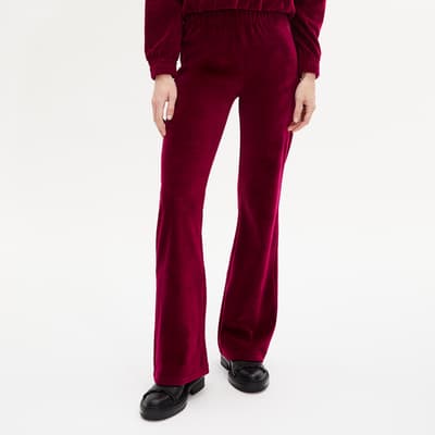 Red Flare Trousers