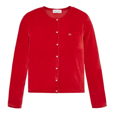 Red Button Up Cardigan
