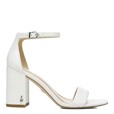 Bright White Daniella Leather Heeled Sandals