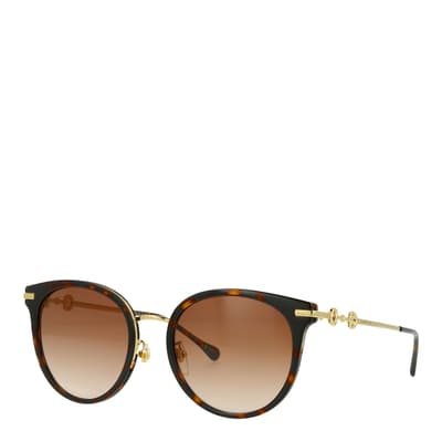Women's Gold Gucci Sunglasses 56mm