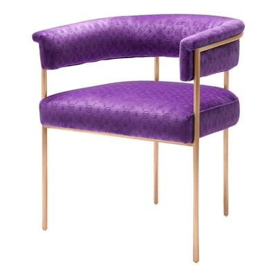 Monogram Dining Chair, Purple