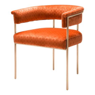 Monogram Dining Chair, Orange