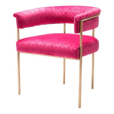 Monogram Dining Chair, Pink