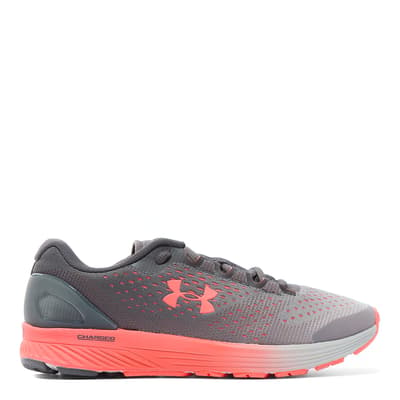 Women's Grey/Pink Charged Bandit Running Trainers