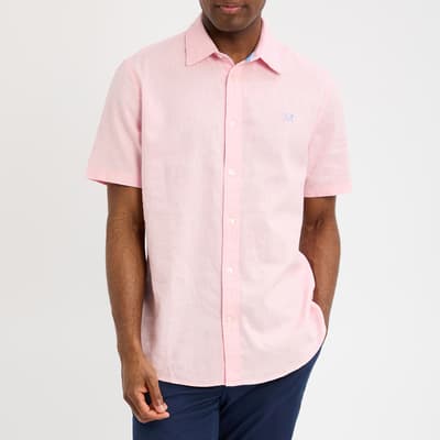 Pink Linen Blend Shirt