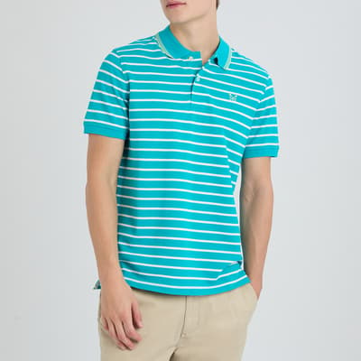 Blue Striped Tipped Polo