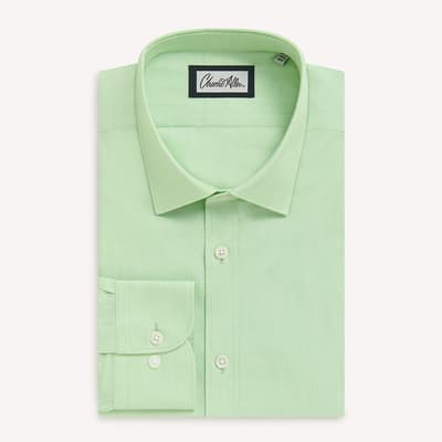 Light Green Regular Fit Cotton Shirt